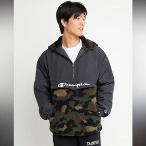 Champion Men's Black and Camo Performance Jacket